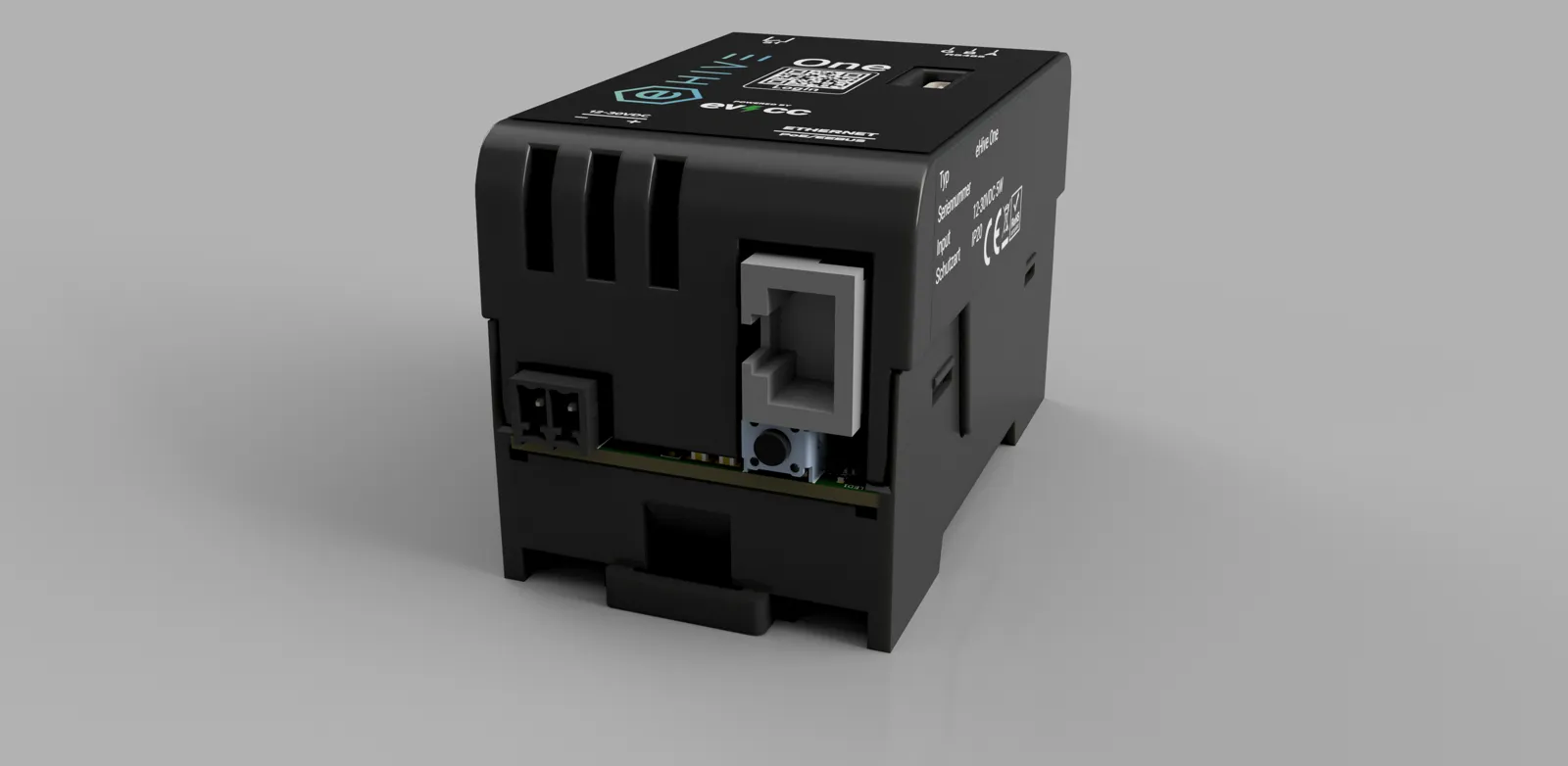 eHive One Anschlussseite Ethernet und Versorgung