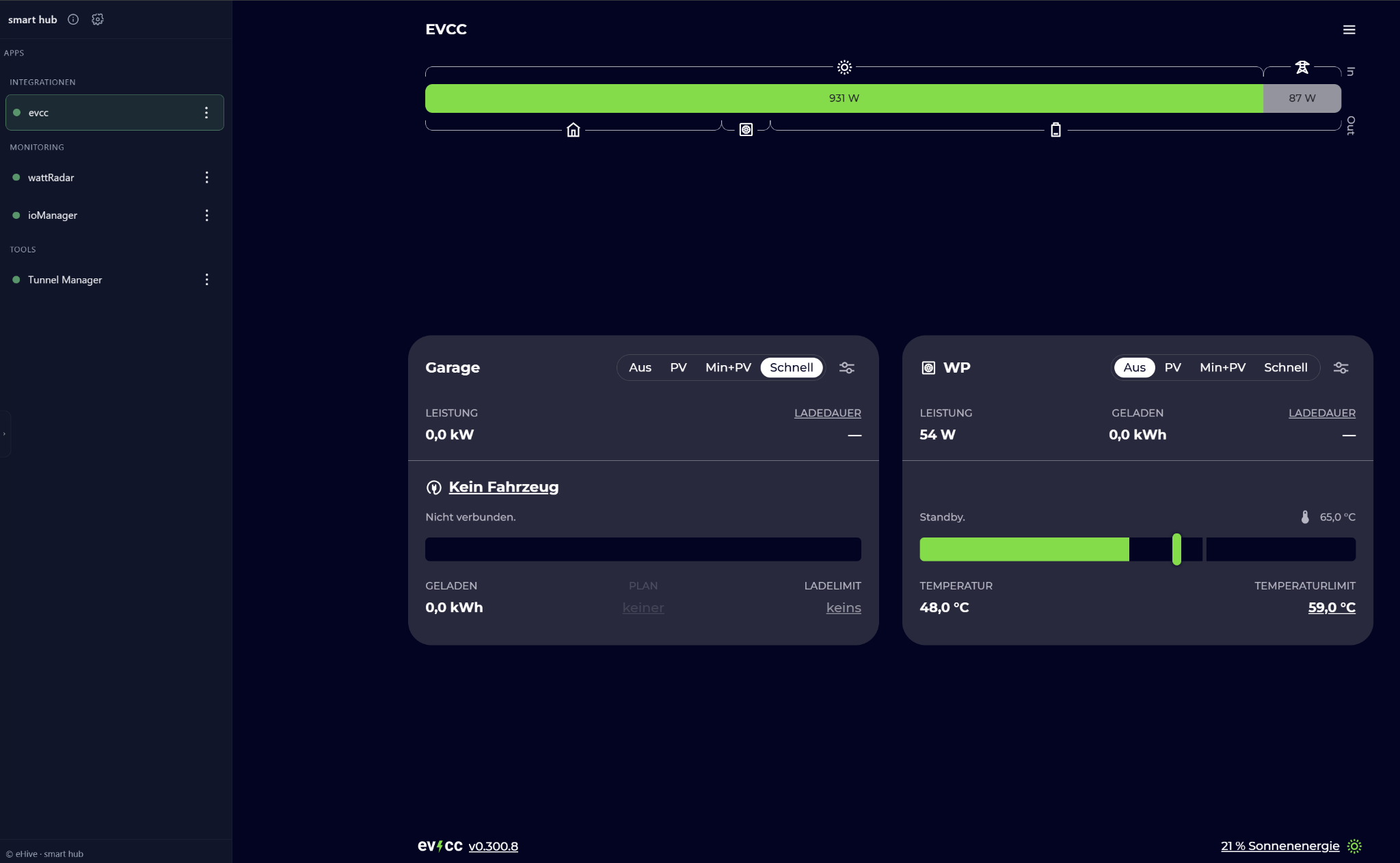 SmartHub – Startseite